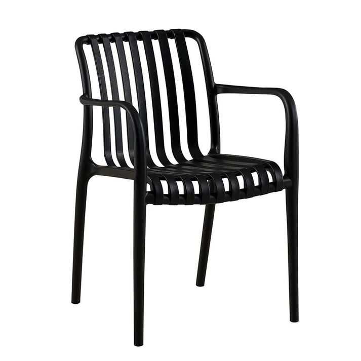 MODA-N Πολυθρόνα Στοιβαζόμενη PP, Στοιβαζόμενη Απόχρωση Μαύρο