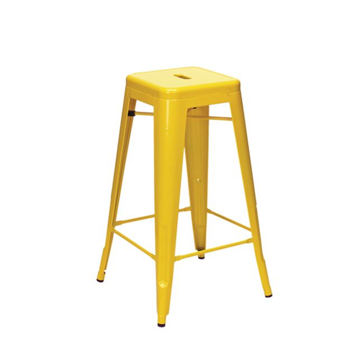 RELIX Σκαμπό Bar-Pro, Στοιβαζόμενο, Μέταλλο Βαφή Κίτρινο