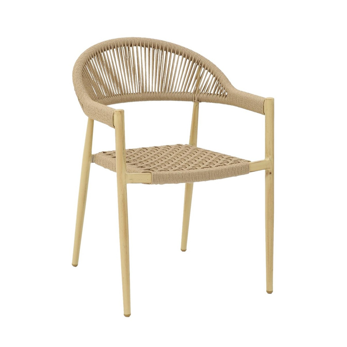 Adina πολυθρόνα αλουμινίου-rope Φυσικό