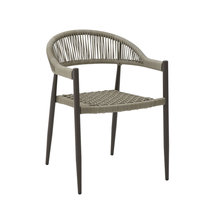 Adina Πολυθρόνα Αλουμινίου Rope Γκρι