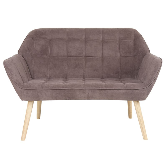 ALMA Καναπές 2θ - Σαλονιού - Καθιστικού, Φυσικό, Ύφασμα Velure Καφέ, K/D