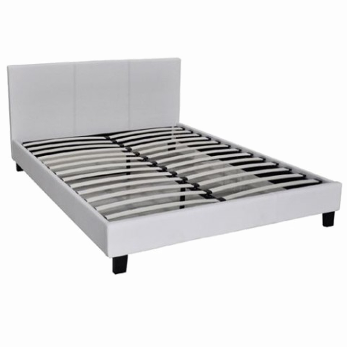 WILTON Κρεβάτι Διπλό, για Στρώμα 160x200cm, PU Άσπρο