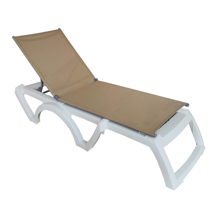 Jamaica beach ξαπλώστρα Μπεζ 190x70x38cm
