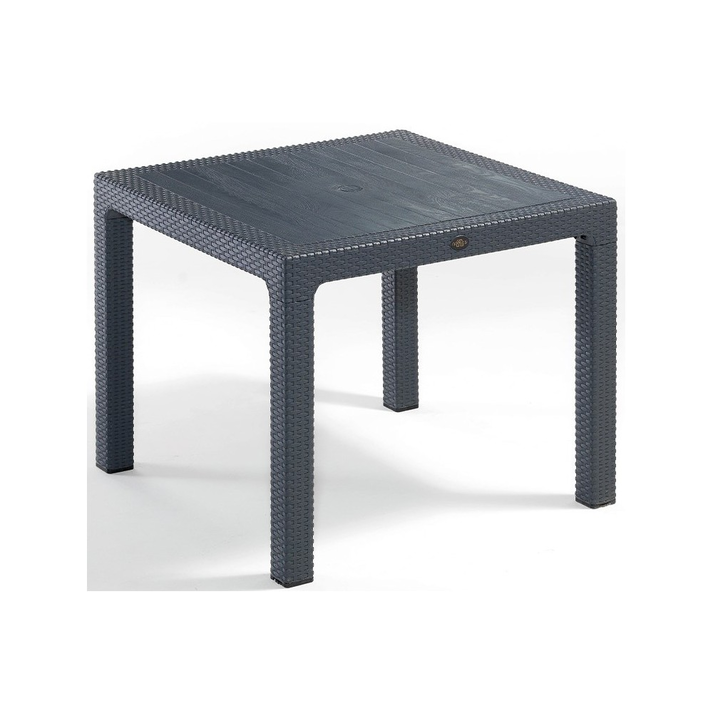 Defence 90 τραπέζι Ανθρακί χωρίς τζάμι 90x90x75cm