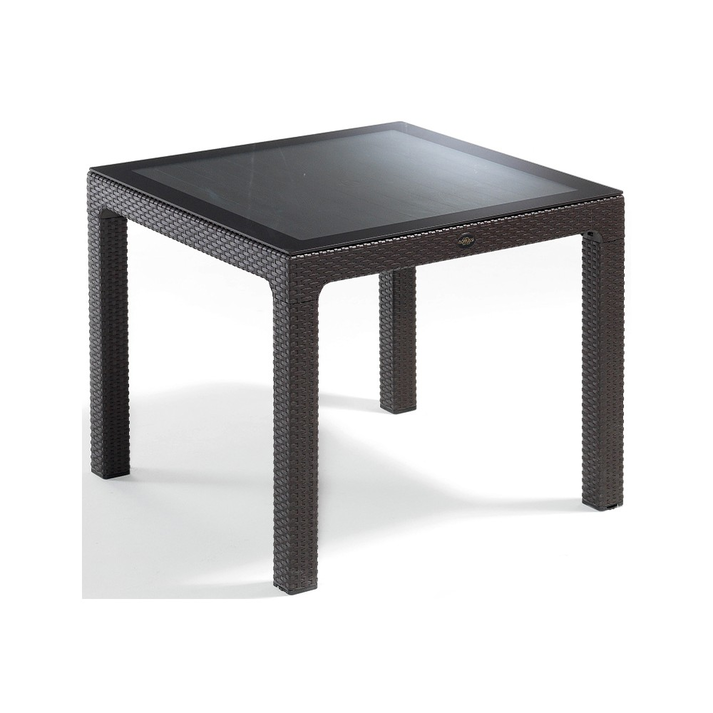 Defence 90 τραπέζι καφέ με τζάμι 90x90x75cm