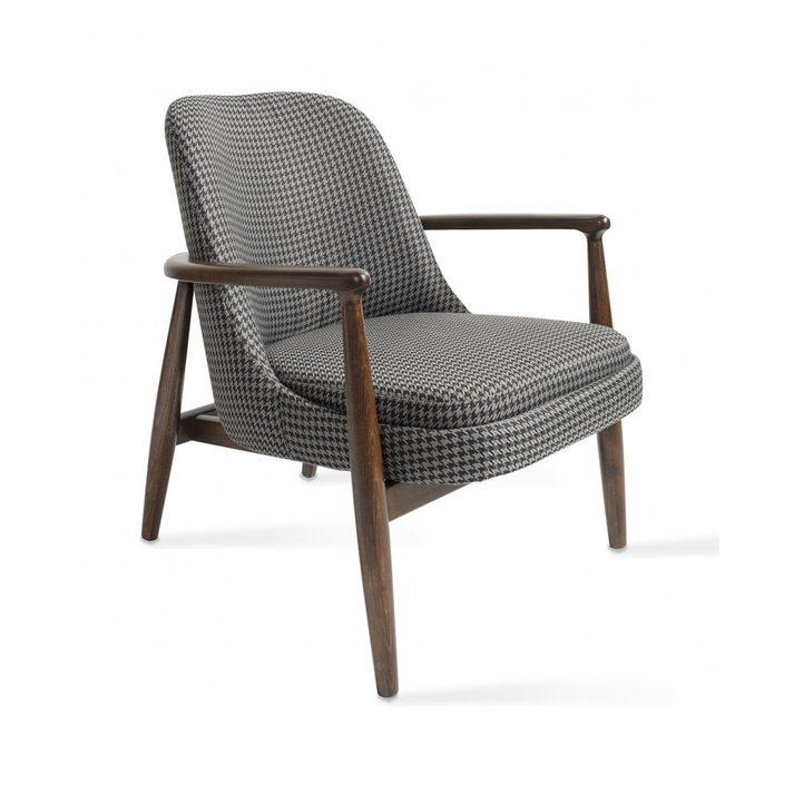 Paw ξύλινη lounge πολυθρόνα 66x75x77(43)cm  LUGANO-WENGE
