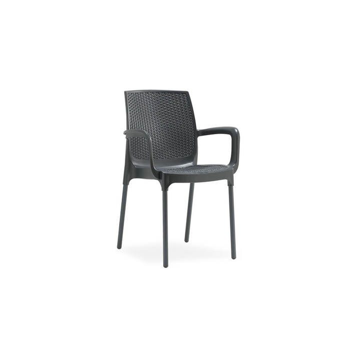 Parker πολυθρόνα Ανθρακί 57x57x84(45)cm