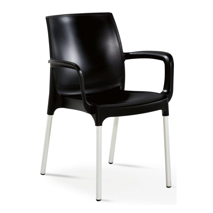 Norman πολυθρόνα Μαύρη 55x58x82cm