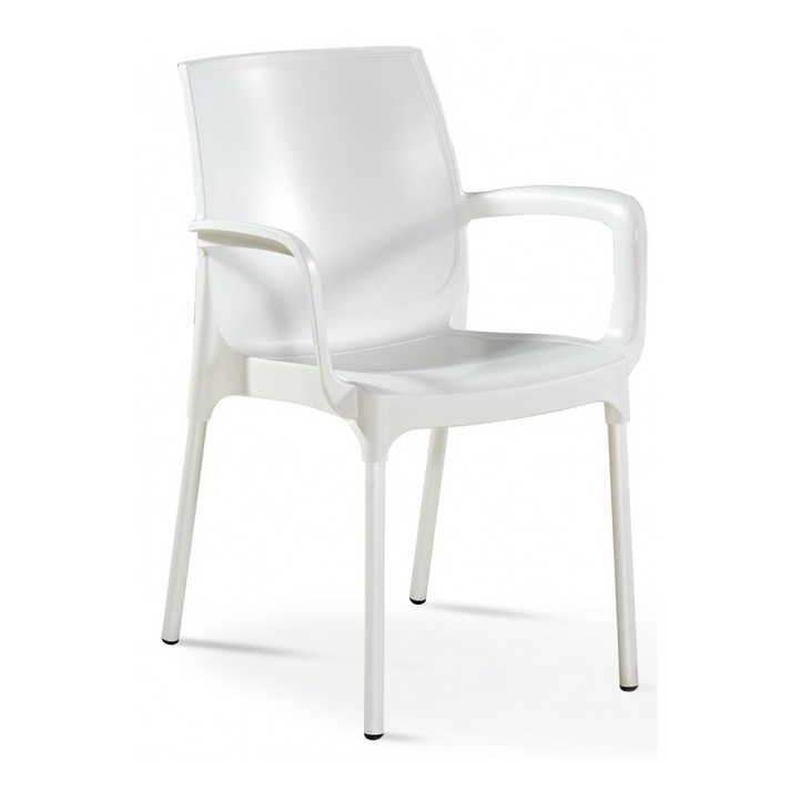 Norman πολυθρόνα Λευκή 55x58x82cm