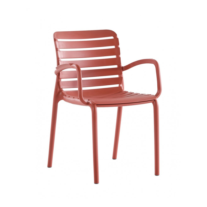 Parma Πολυθρόνα Πολυπροπυλενίου Κόκκινη 56x56x47/82cm