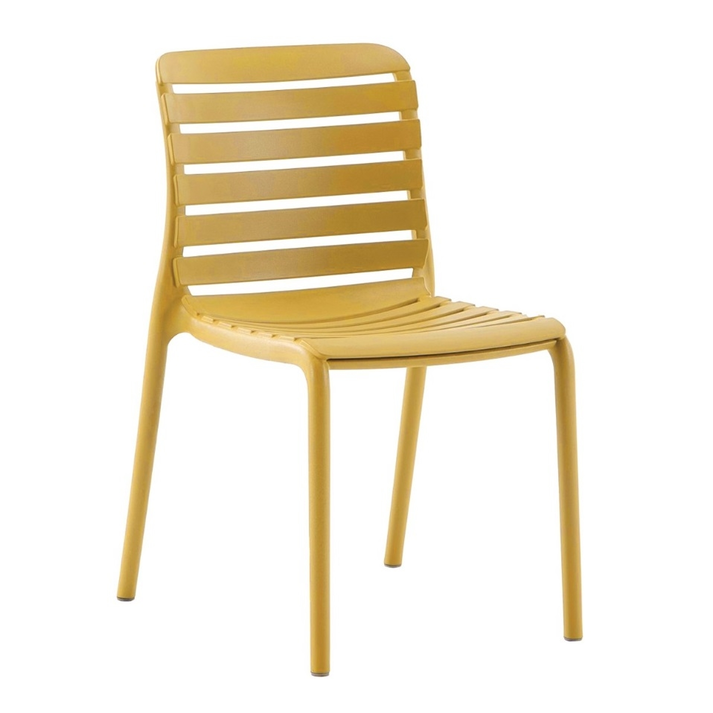 Parm Καρέκλα Πολυπροπυλενίου Μουσταρδί 47x56x47/82cm