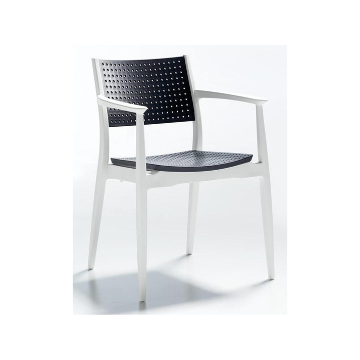 Seginus πολυθρόνα White - Anthracite 58x54x82cm