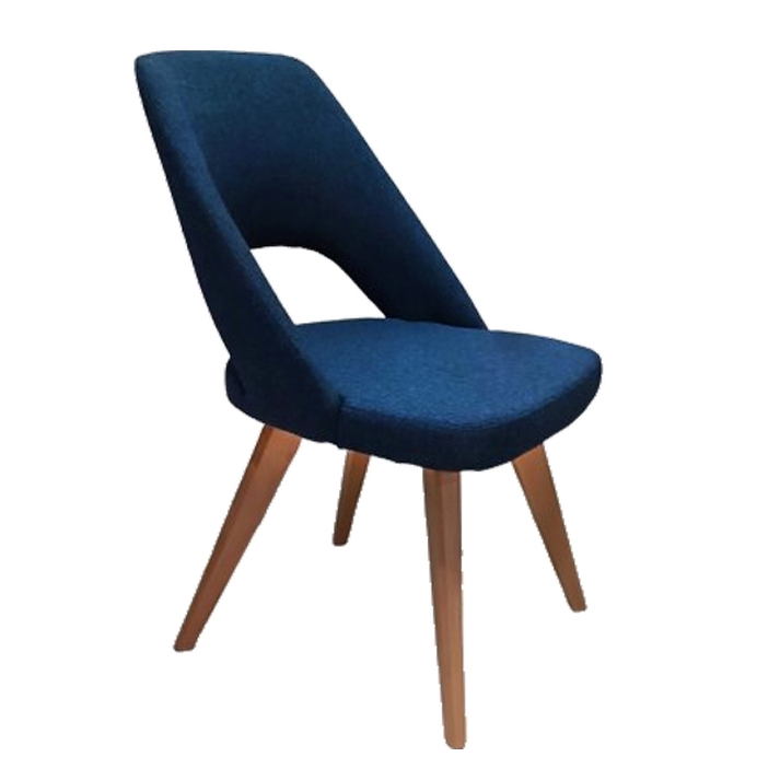 Amelia ξύλινη καρέκλα Μπλέ Φυσικό 48x46x85(46)cm