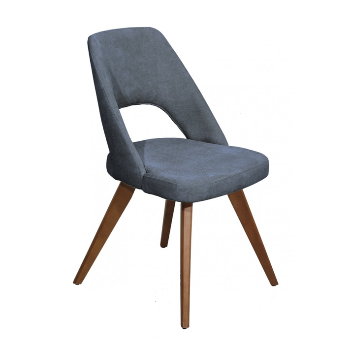 Amelia Ξύλινη Καρέκλα Γκρι Ύφασμα 48x46xH46-85cm 