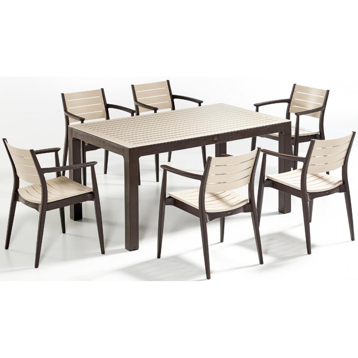 Regnum Τραπεζαρία 150 x 90 Brown Cappuccino