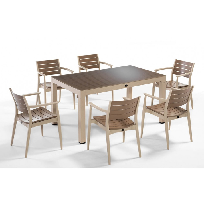 Regnum Τραπεζαρία 150 x 90 Cappuccino Desert Brown