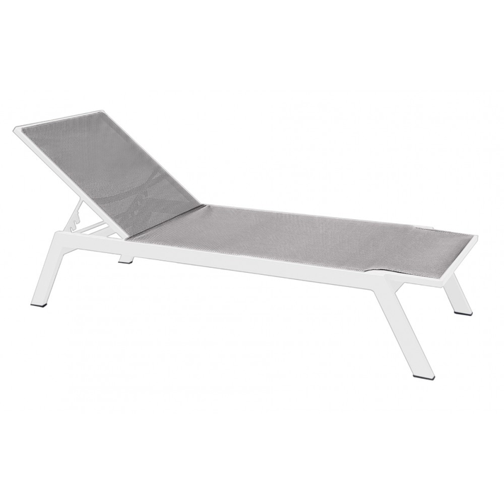 Kerr Ξαπλώστρα Λευκή Textilene Grey-White