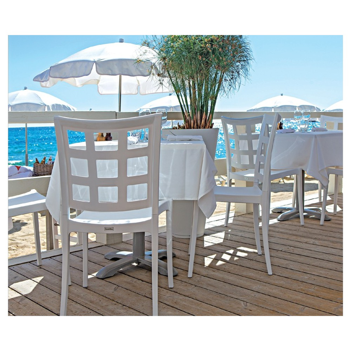 Plazza καρέκλα ΛΕΥΚΟ 50x49x90
