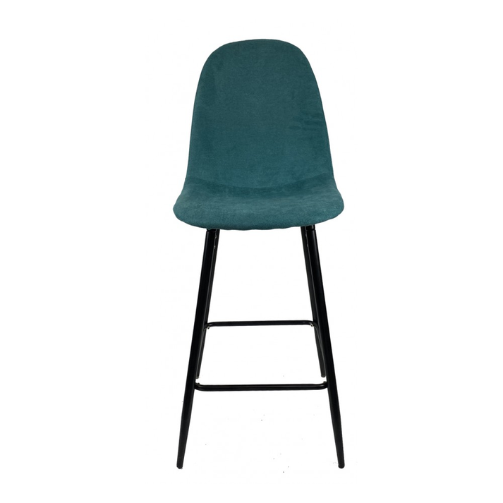 Charles σκαμπό μεταλλικό με ύφασμα ΠΕΤΡΟΛ 37x42x117/65cm