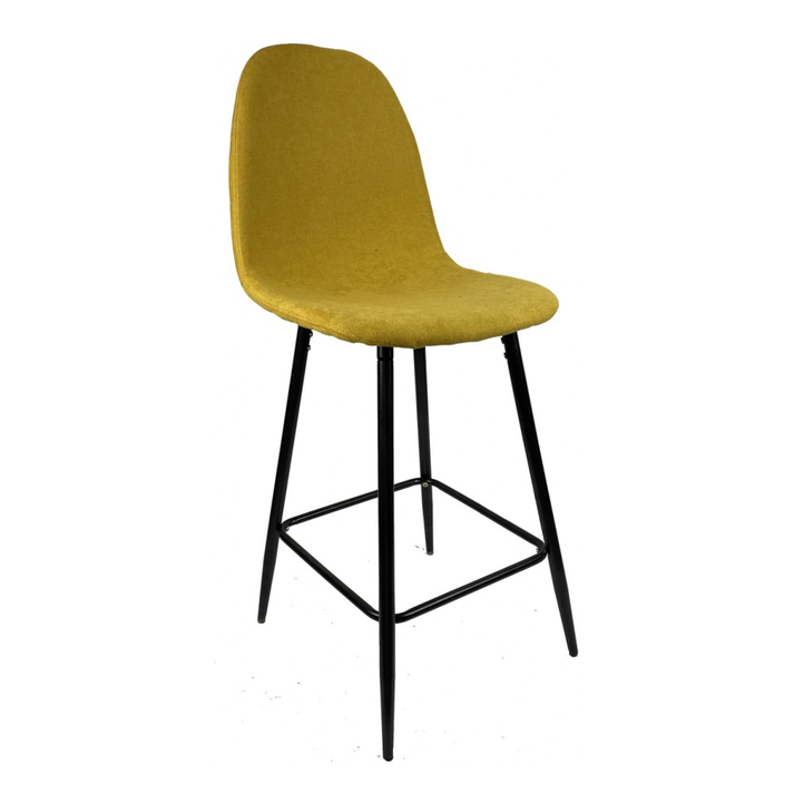 Charles σκαμπό μεταλλικό με ύφασμα ΜΟΥΣΤΑΡΔΙ 37x42x117/65