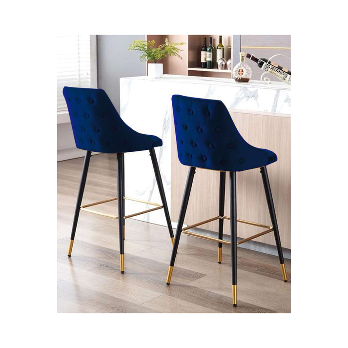 Rupert H65 σκαμπό μεταλλικό ΜΠΛΕ 46,5x52x97