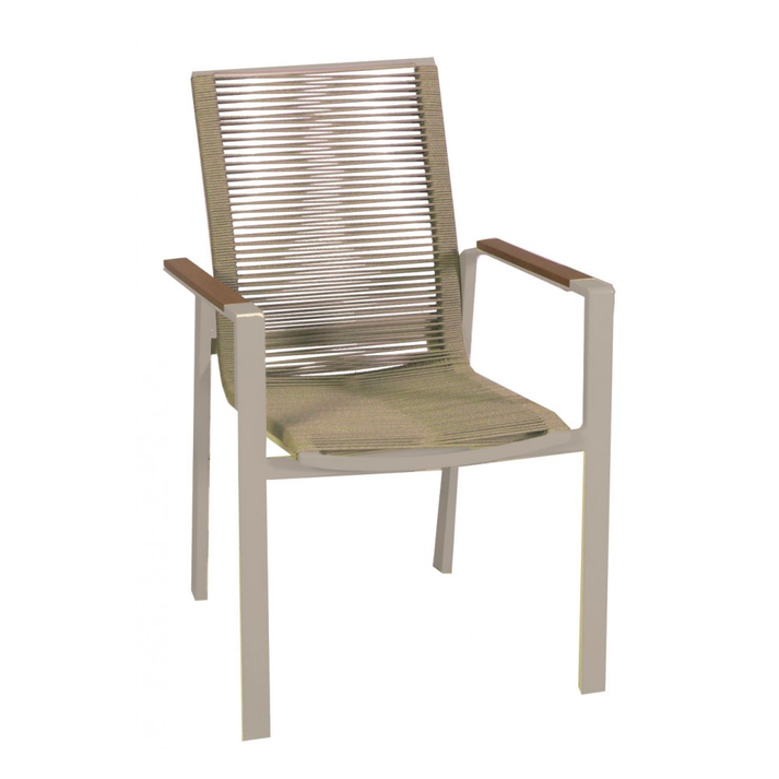 Maeve πολυθρόνα αλουμινίου rope taupe