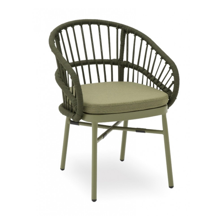 Verni Πολυθρόνα Αλουμινίου - Rope Ανθρακί