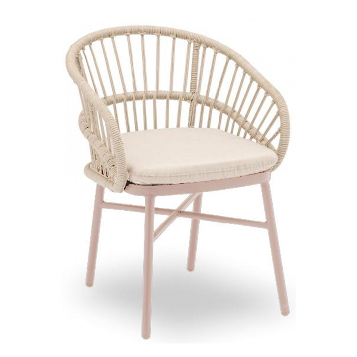 Limbani Πολυθρόνα Αλουμινίου Taupe 55x61x81cm