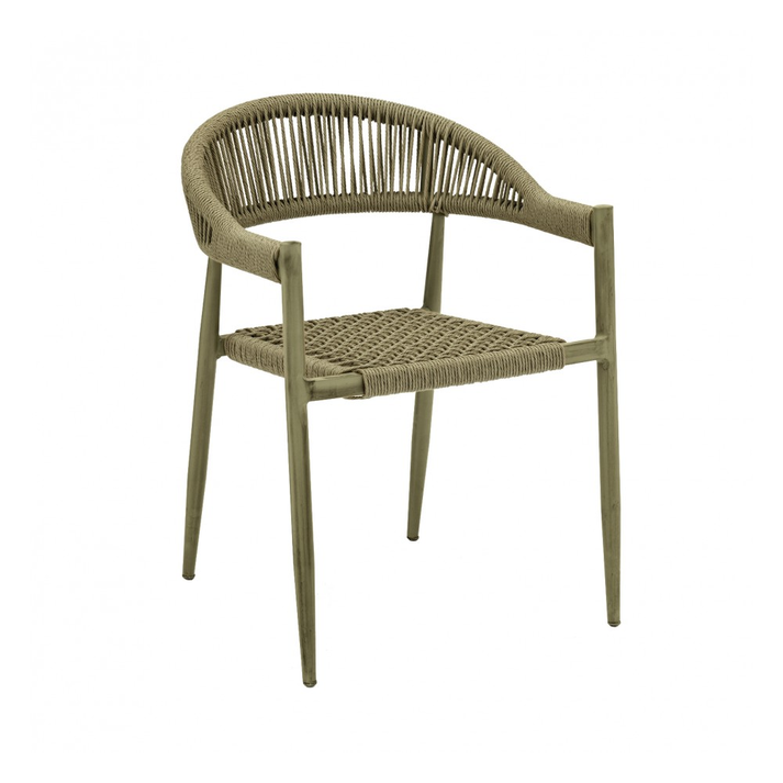 Adina πολυθρόνα αλουμινίου-rope Olive Green