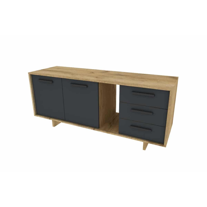 ΠΛΕΥΡΙΚΟ ΕΡΜΑΡΙΟ TENTER ΞΥΛΙΝΟ ΜΕΛΑΜΙΝΗ ΕΛΛΗΝΙΚΗΣ ΚΑΤΑΣΚΕΥΗΣ 160x50x70cm LNA