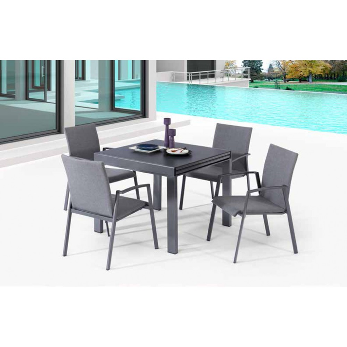 Paolina πολυθρόνα αλουμινίου 64x58x89cm