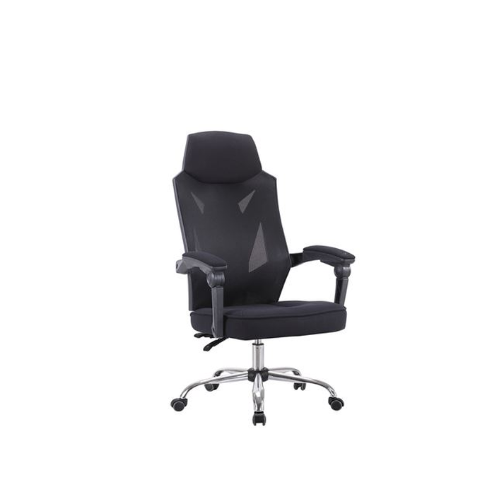 BF9450 Πολυθρόνα Relax Γραφείου Διευθυντή, Βάση Χρώμιο, PP Μαύρο, Mesh Μαύρο