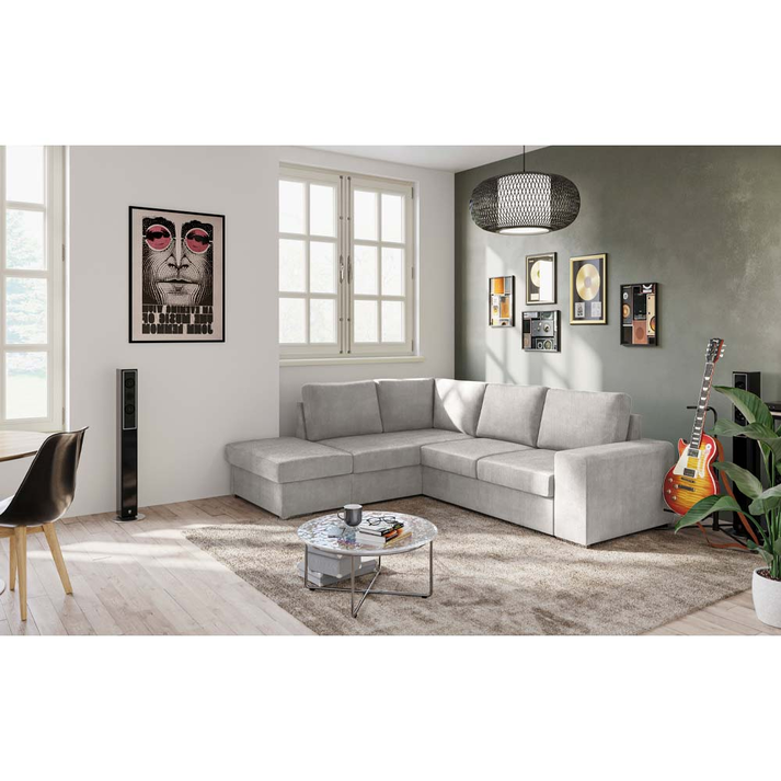 EDDI ΚΑΝΑΠΕΣ ΚΡΕΒΑΤΙ ΓΩΝΙΑ ΑΡΙΣΤΕΡΗ TAUPE 248x213x90