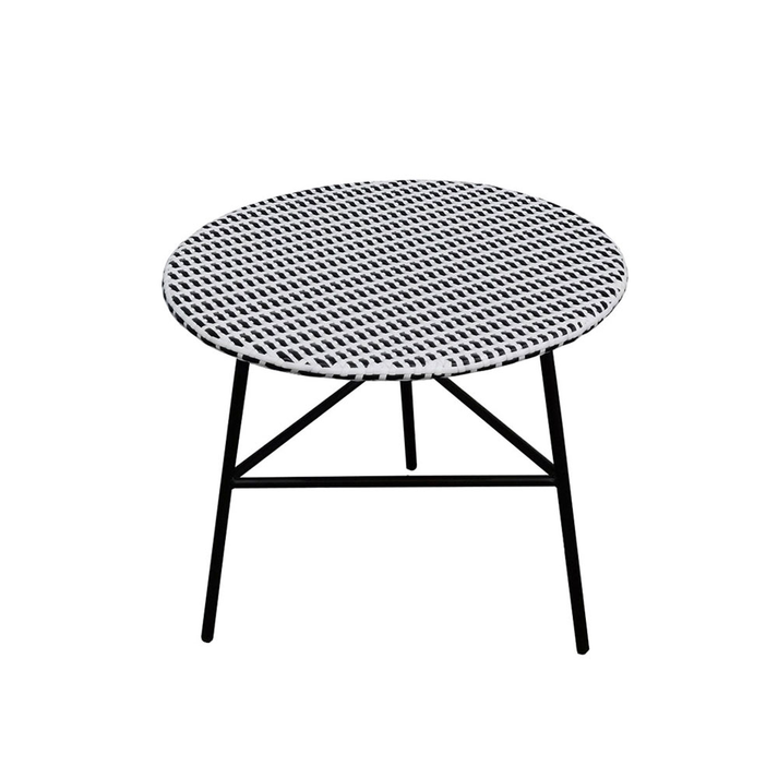 GRANADA COFFEE TABLE ΜΑΥΡΟ ΛΕΥΚΟ 65x65x56