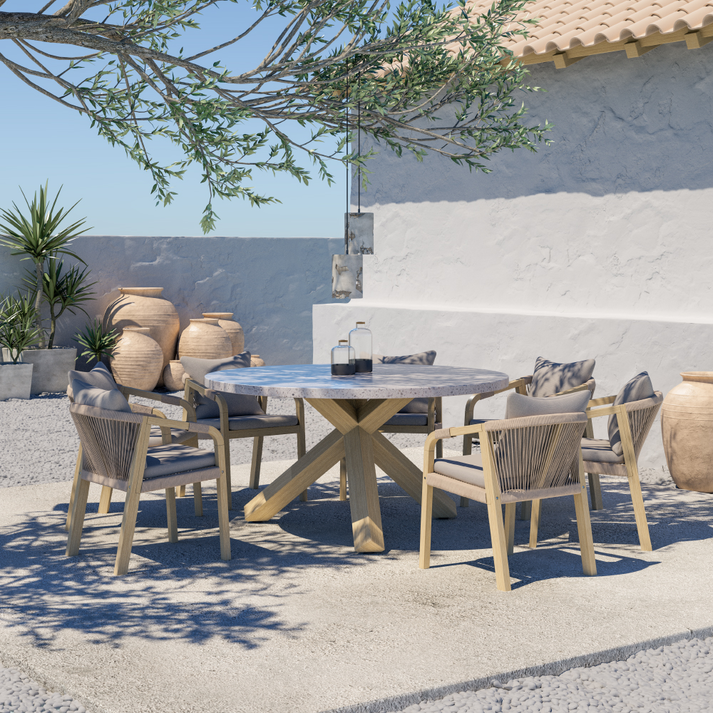 TERRAZZO ΤΡΑΠΕΖΙ TERRAZZO 150x150x76.3