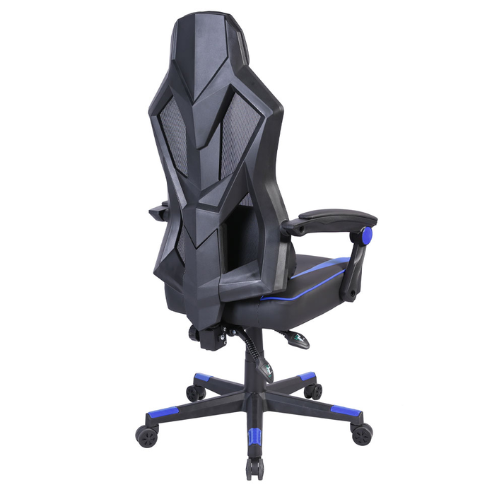 FUSION ΚΑΡΕΚΛΑ GAMING ΓΡΑΦΕΙΟΥ ΜΑΥΡΟ ΜΠΛΕ 50x74x137