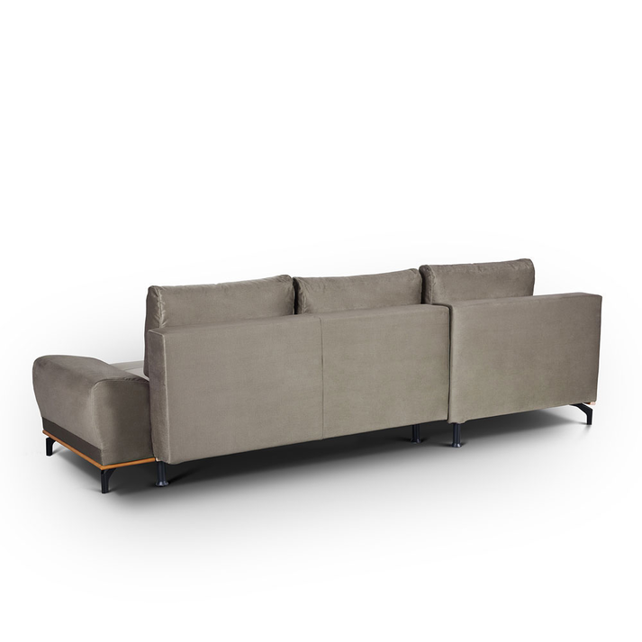 NATURA ΚΑΝΑΠΕΣ ΚΡΕΒΑΤΙ ΓΩΝΙΑ ΑΡΙΣΤΕΡΗ TAUPE 283x164x90