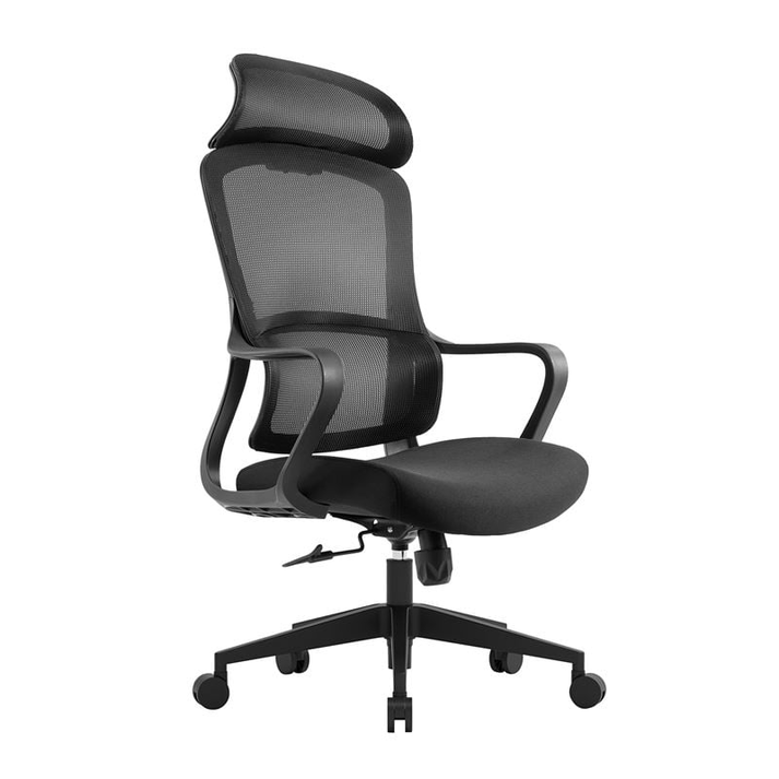 BF3010 Πολυθρόνα Γραφείου Διευθυντή, Mesh Μαύρο, Ύφασμα Μαύρο