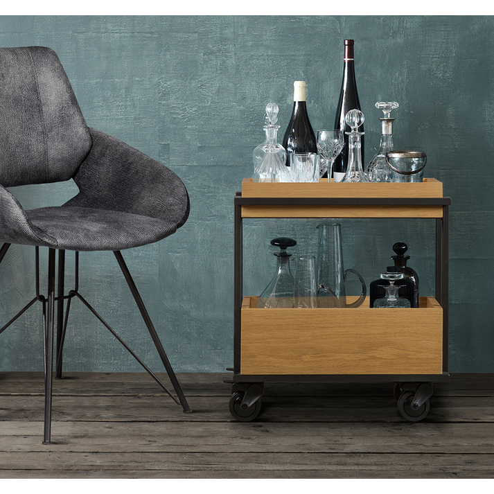 Bob Τροχήλατο Βοηθητικό Τραπεζάκι 50x35xH55cm