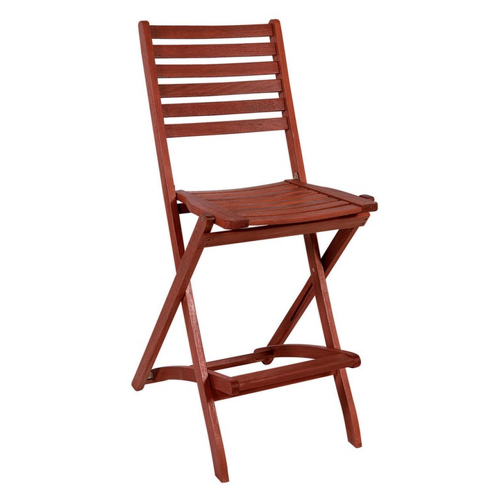 Ξύλινο Πτυσσόμενο Σκαμπό Red Shorea 59x70xH75-120cm Κερασί