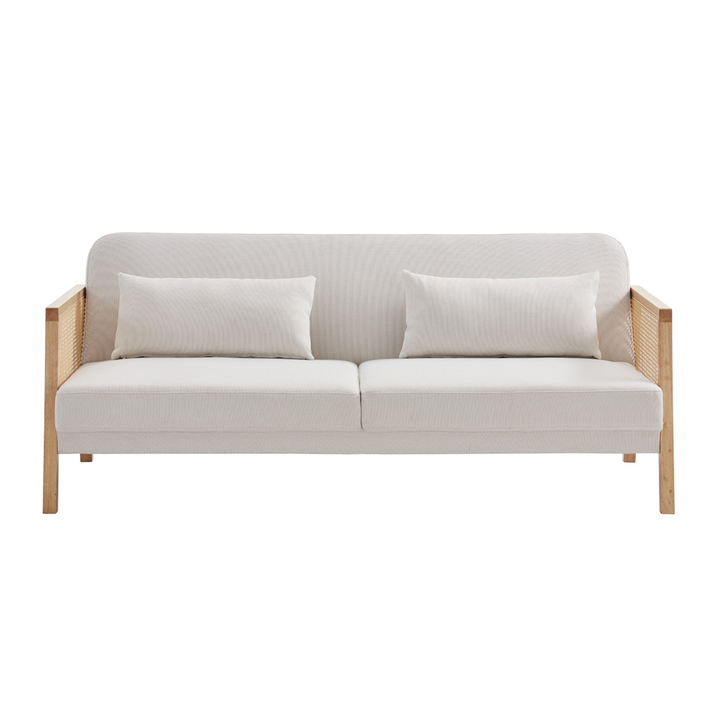 AMMOS ΚΑΝΑΠΕΣ ΚΡΕΒΑΤΙ 3ΘΕΣΙΟΣ OFF WHITE 196x82x81