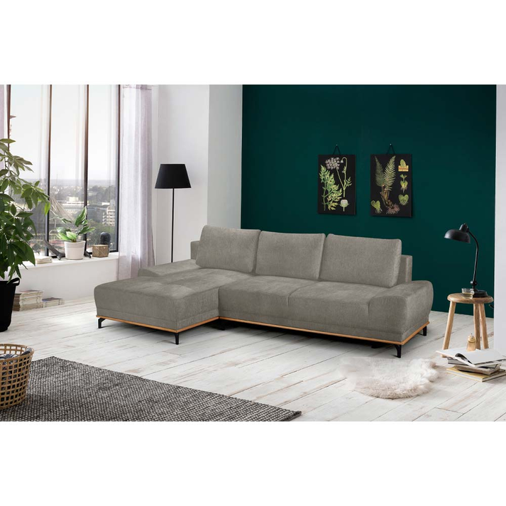 NATURA ΚΑΝΑΠΕΣ ΚΡΕΒΑΤΙ ΓΩΝΙΑ ΑΡΙΣΤΕΡΗ TAUPE 283x164x90