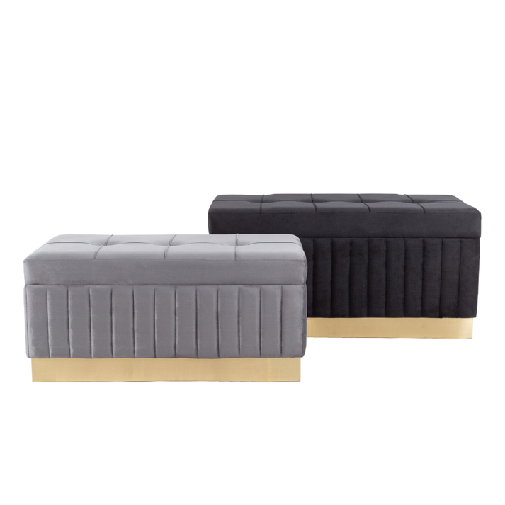 ICTUS ΣΚΑΜΠΟ SET 2ΤΕΜ ΜΑΥΡΟ ΓΚΡΙ 90x42x44