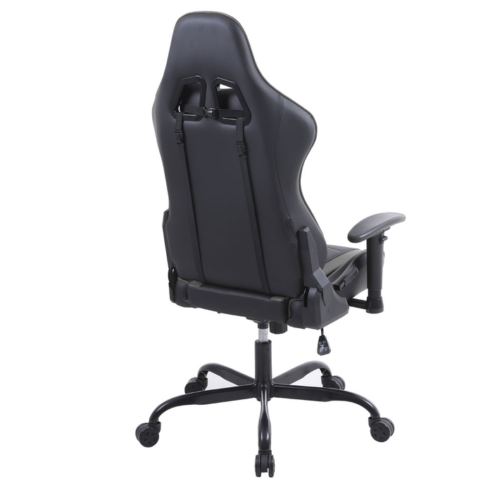 EXPLOR ΚΑΡΕΚΛΑ GAMING ΓΡΑΦΕΙΟΥ ΜΑΥΡΟ ΓΚΡΙ 50x71x135