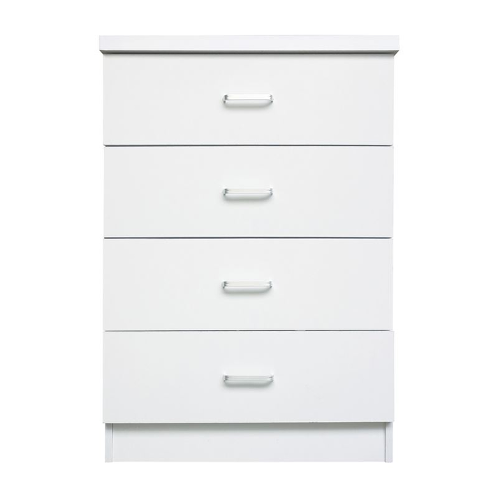 DRAWER Συρταριέρα με 4 Συρτάρια, Απόχρωση Άσπρο