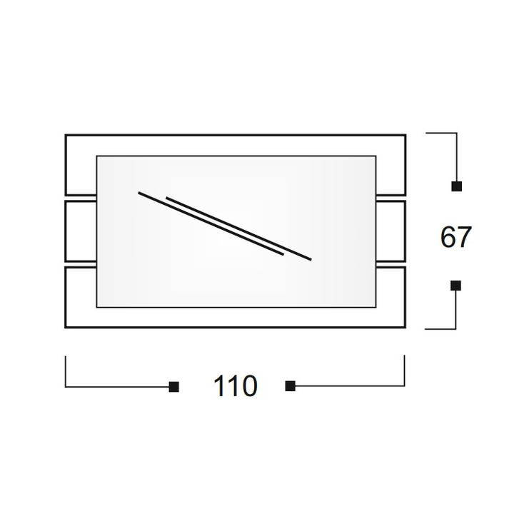 COSMOS Καθρέφτης με LED Ελληνικής Κατασκευής 110xH67cm 