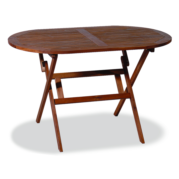 Ξύλινο Οβάλ Πτυσσόμενο Τραπέζι Acacia 120 x 70 x 72cm