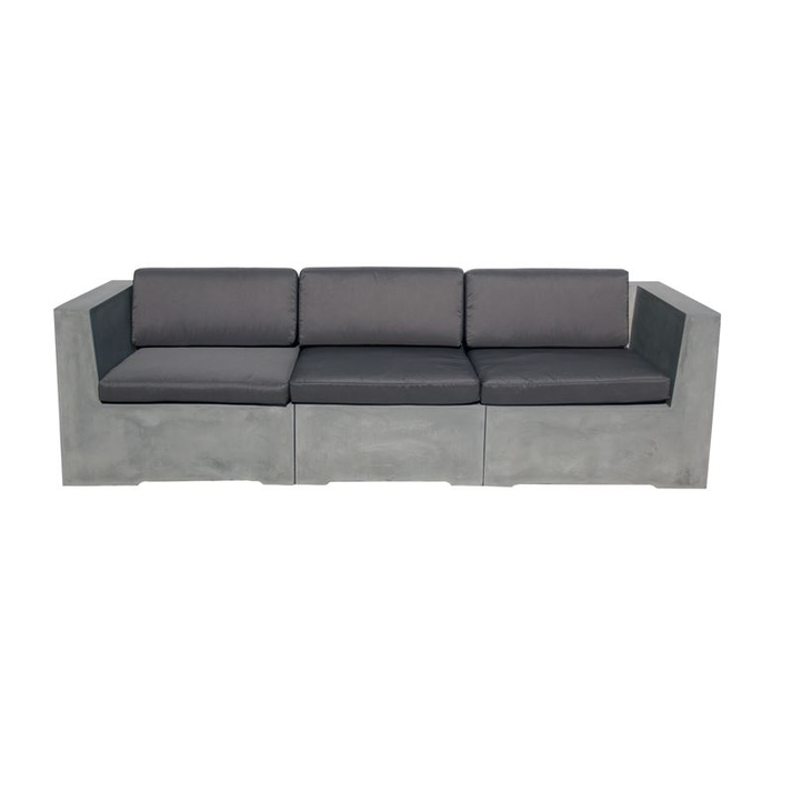 CONCRETE Set Μαξιλάρια Καναπέ Γκρι Ύφασμα Water Repellent 6 Tεμάχια