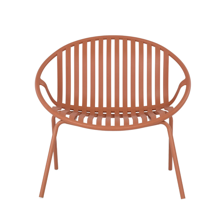 NADIN ΠΟΛΥΘΡΟΝΑ SET 2ΤΕΜ TERRACOTTA 80x61.5x73