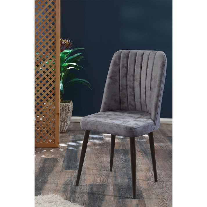 ΚΑΡΕΚΛΑ ΓΚΡΙ DELUX ME ΚΑΦΕ ΠΟΔΙ 46x49xH92cm